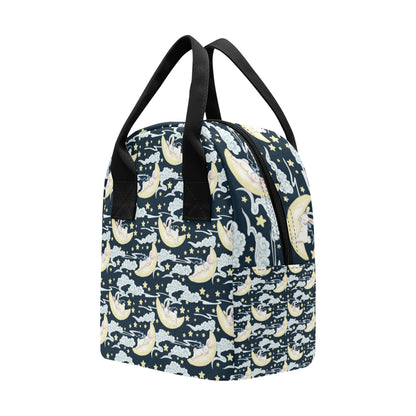 Rabbit Sleeping Pattern Print Design RB08 Insulated Lunch Bag