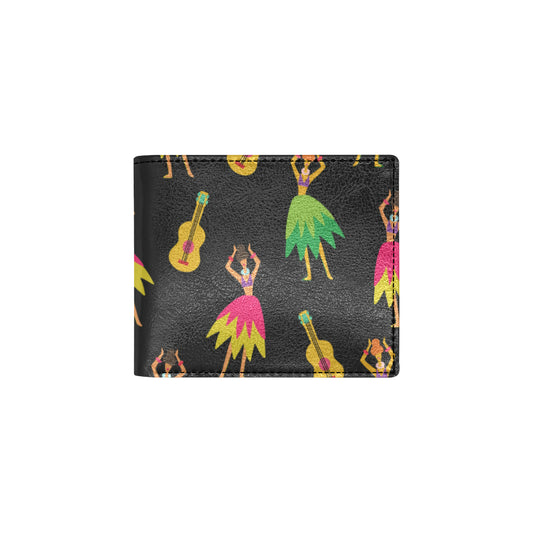 Hula Dancers Hawaiian Girl Pattern Print Design 03 Men's ID Card Wallet