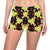 Yellow Plumeria Pattern Print Design PM04 Yoga Shorts