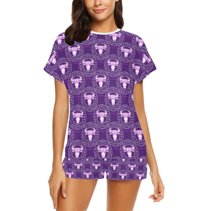 Taurus Print Design LKS303 Women's Short Pajama Set