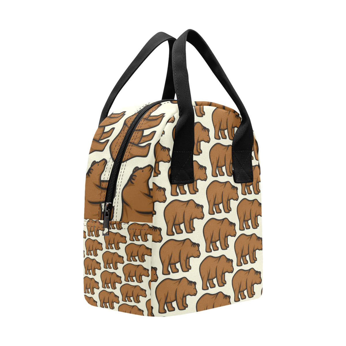 Bear Pattern Print Design BE05 Insulated Lunch Bag