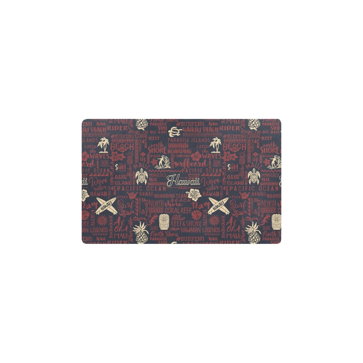 Hawaiian Themed Pattern Print Design H017 Kitchen Mat