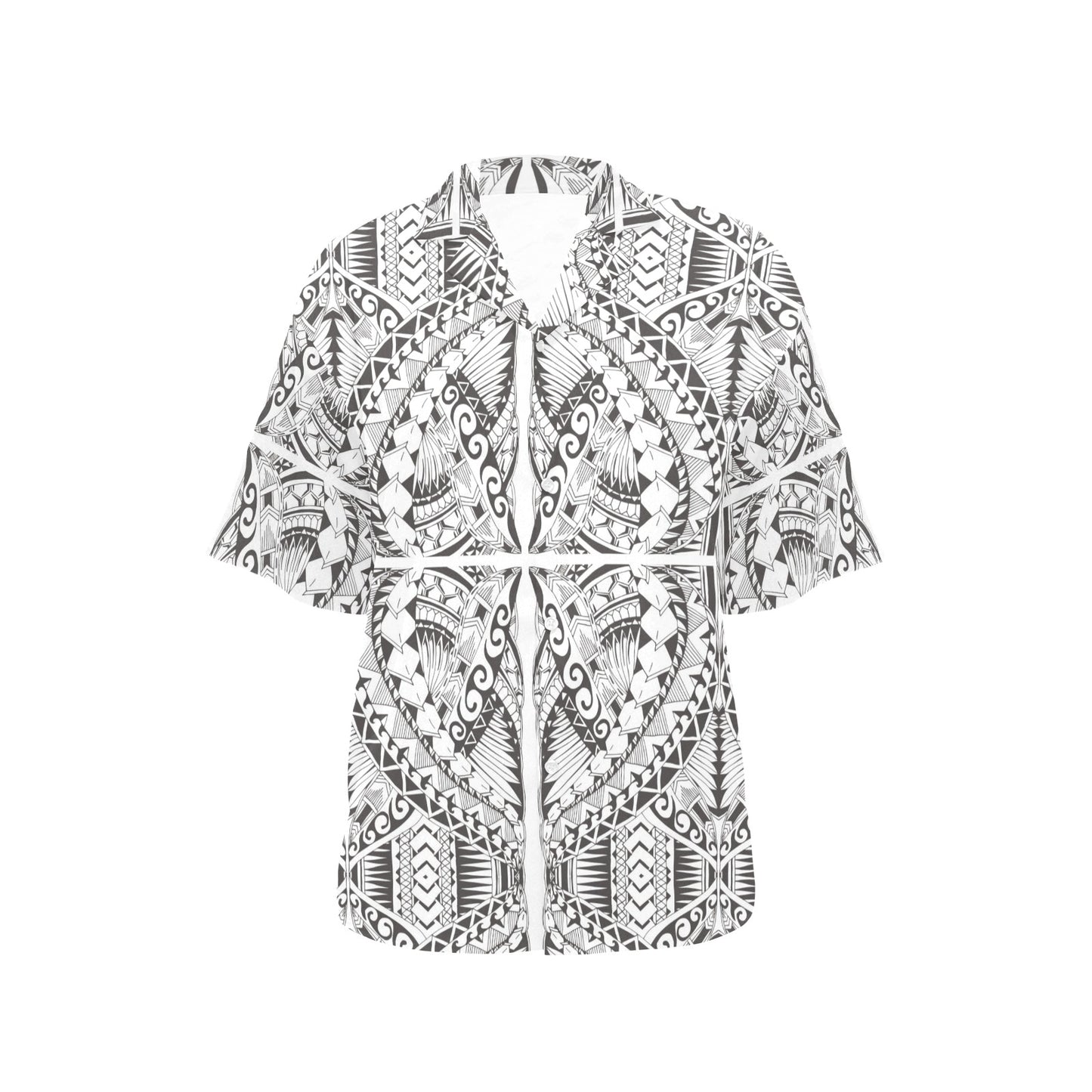 Samoan Style Print Design LKS301 Women's Hawaiian Shirt