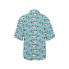 Barracuda Pattern Print Design 03 Women's Hawaiian Shirt