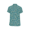 Sea Turtle Pattern Print Design T02 Men's Short Sleeve Button Up Shirt