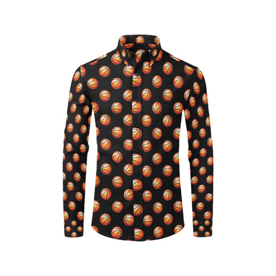 Basketball Pattern Print Design 01 Men's Long Sleeve Shirt