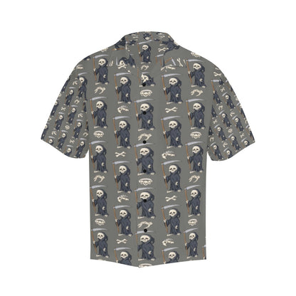 Skeleton Print Design LKS308 Men's Hawaiian Shirt