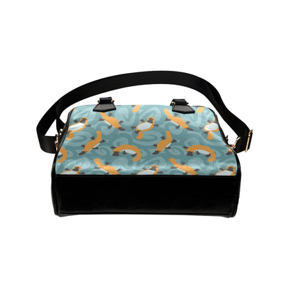 Platypus Pattern Print Design A01 Shoulder Handbag
