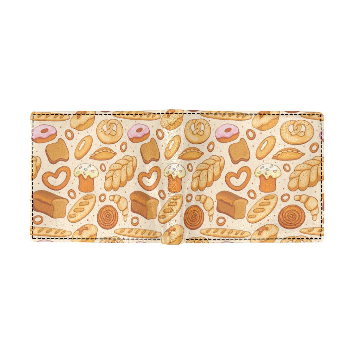 Bread Pattern Print Design 01 Men's ID Card Wallet