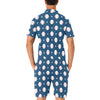 Baseball Star Print Pattern Men's Romper