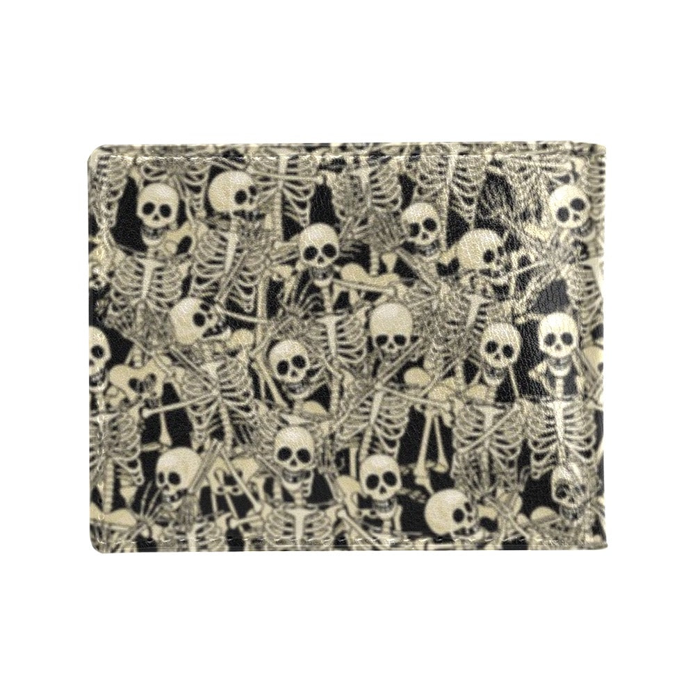 Skeleton Design Print Men's ID Card Wallet