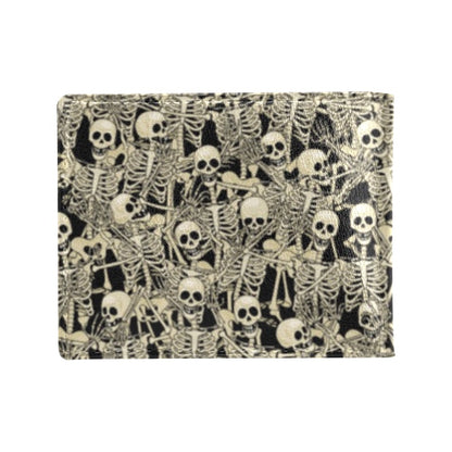 Skeleton Design Print Men's ID Card Wallet