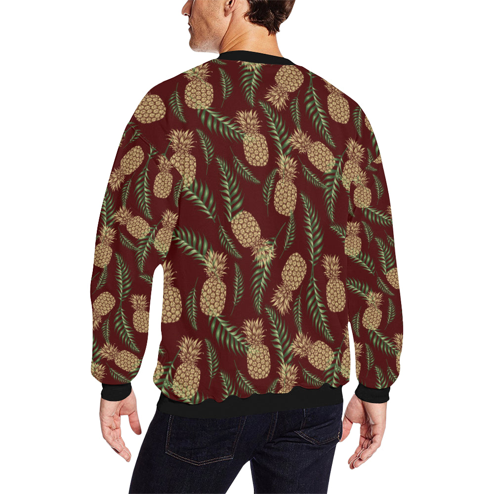 Pineapple Pattern Print Design PP013 Men Long Sleeve Sweatshirt