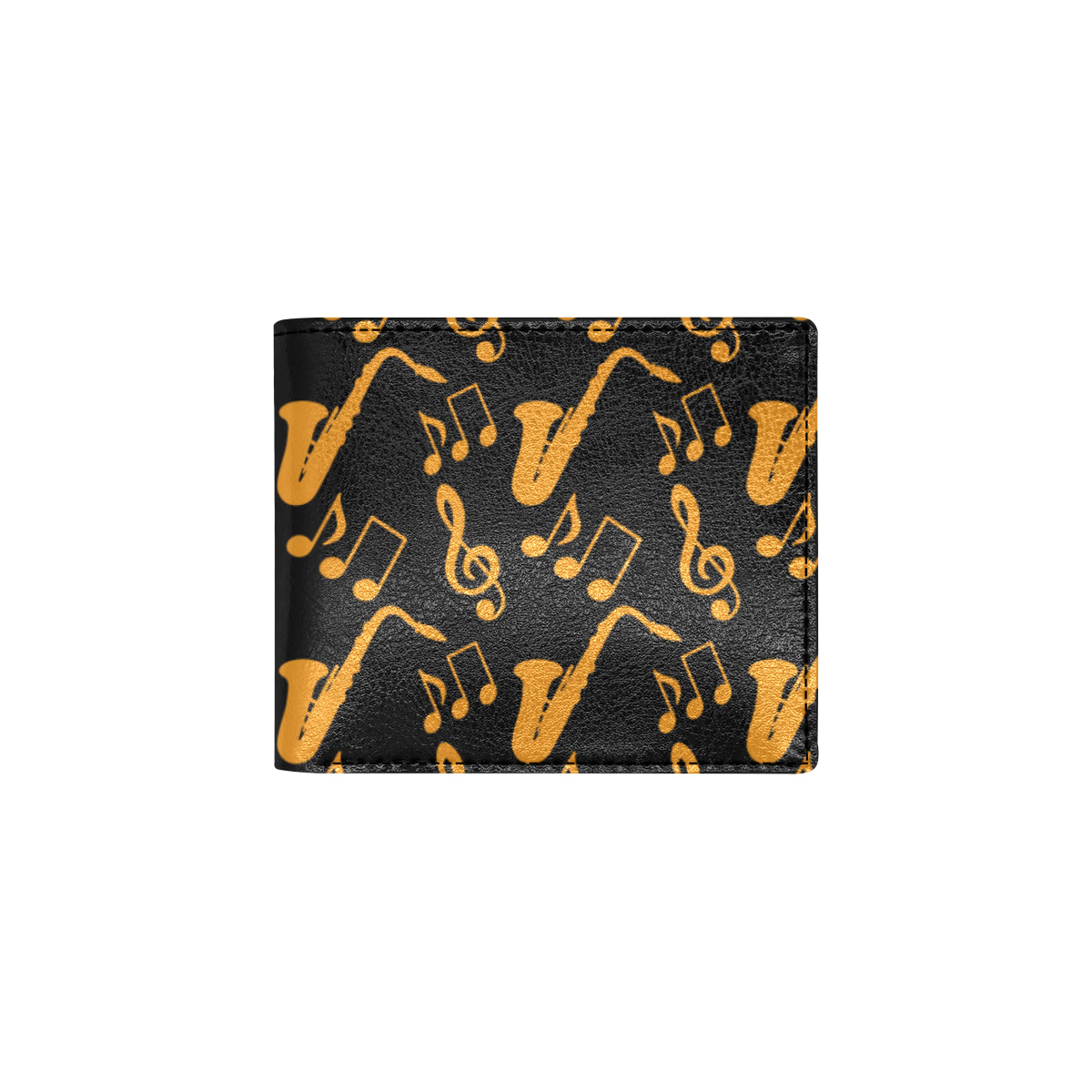 Saxophone Pattern Print Design 02 Men's ID Card Wallet