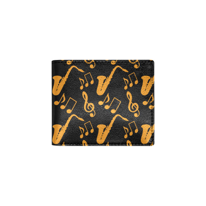 Saxophone Pattern Print Design 02 Men's ID Card Wallet