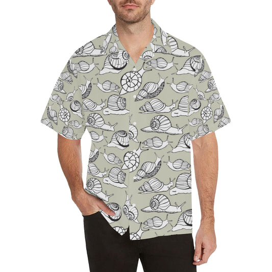 Snail Pattern Print Design 03 Men's Hawaiian Shirt