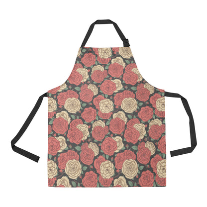 Camellia Pattern Print Design CM01 Apron with Pocket