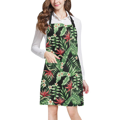 Bird Of Paradise Pattern Print Design BOP05 Apron with Pocket