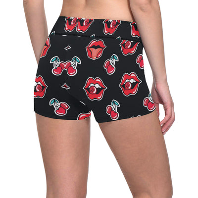 Cherry Pattern Print Design CH04 Yoga Shorts