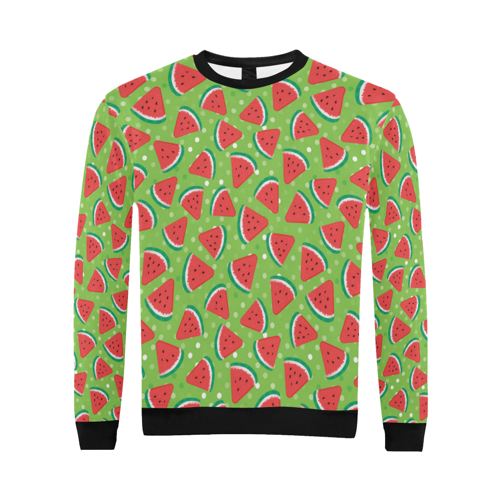 Watermelon Pattern Print Design WM05 Men Long Sleeve Sweatshirt