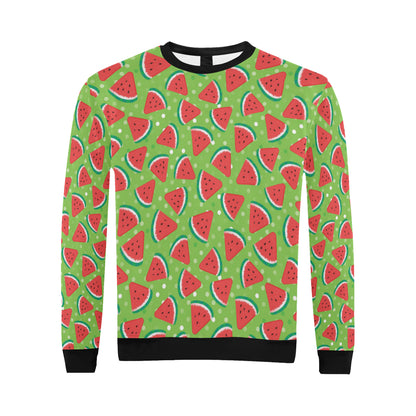 Watermelon Pattern Print Design WM05 Men Long Sleeve Sweatshirt