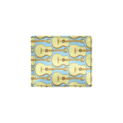 Acoustic Guitar Pattern Print Design 03 Men's ID Card Wallet