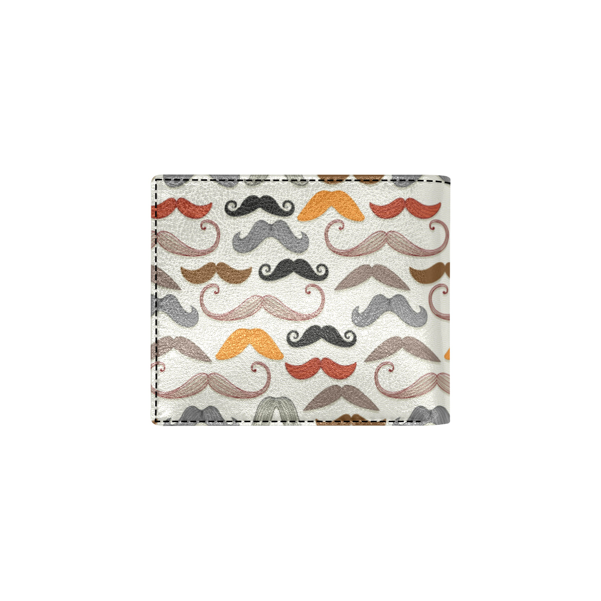 Mustache Pattern Print Design A02 Men's ID Card Wallet