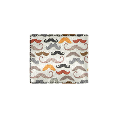 Mustache Pattern Print Design A02 Men's ID Card Wallet