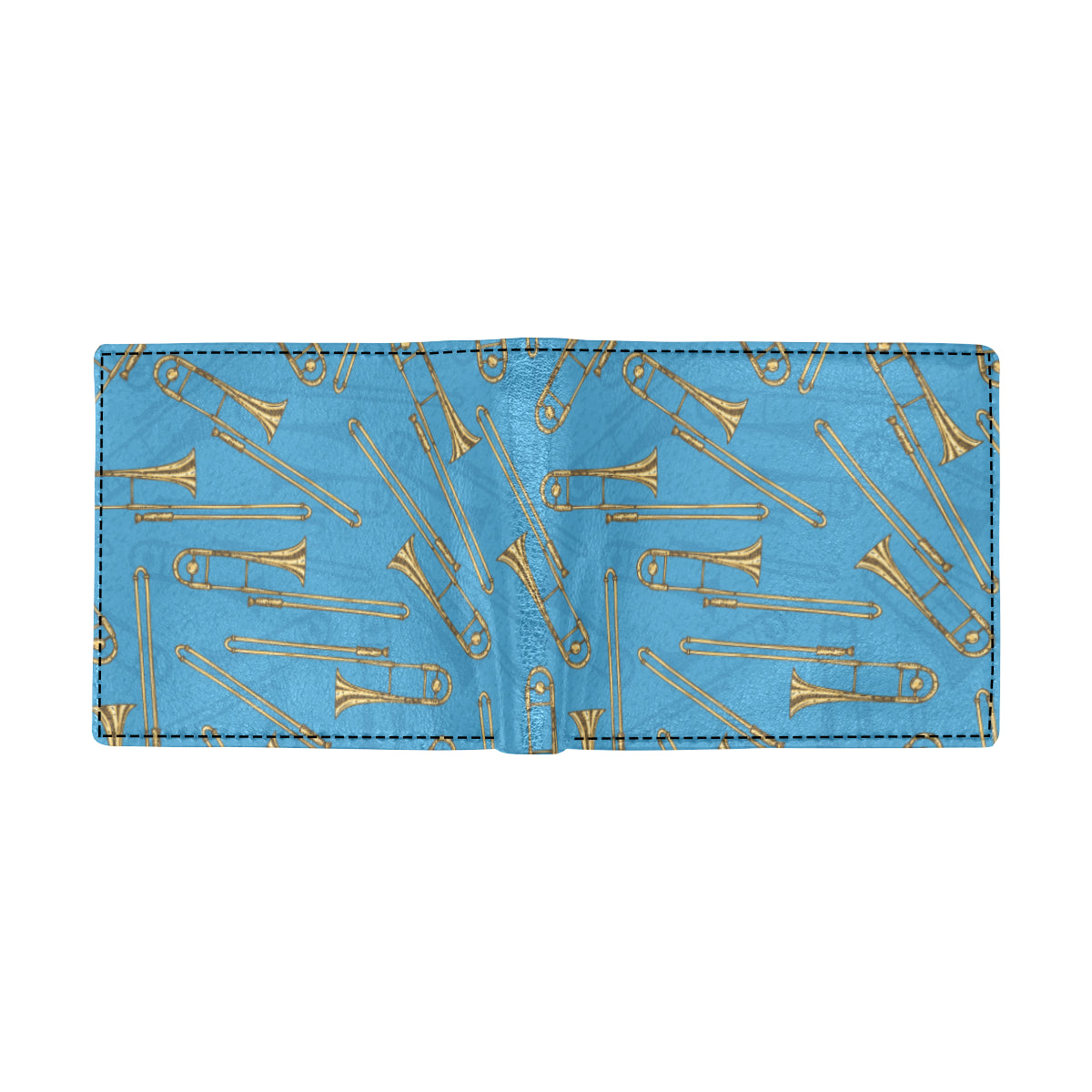 Trombone Pattern Print Design 01 Men's ID Card Wallet