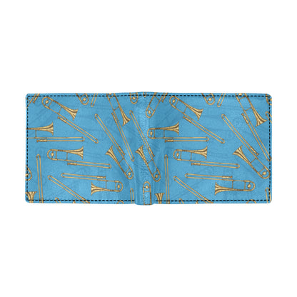 Trombone Pattern Print Design 01 Men's ID Card Wallet