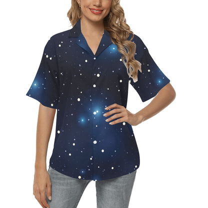 Night sky Pattern Print Design A02 Women's Hawaiian Shirt