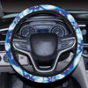 Hibiscus Pattern Print Design HB04 Steering Wheel Cover with Elastic Edge