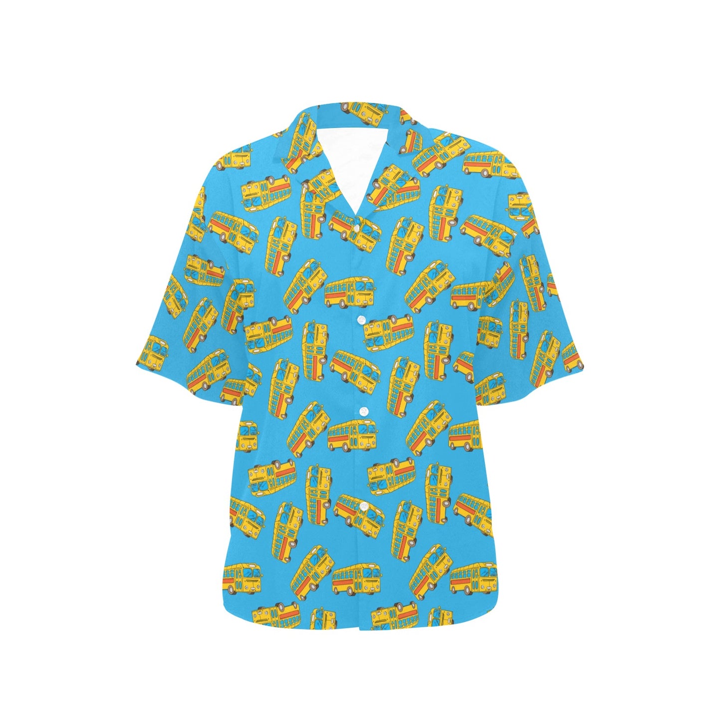 School Bus Print Design LKS302 Women's Hawaiian Shirt