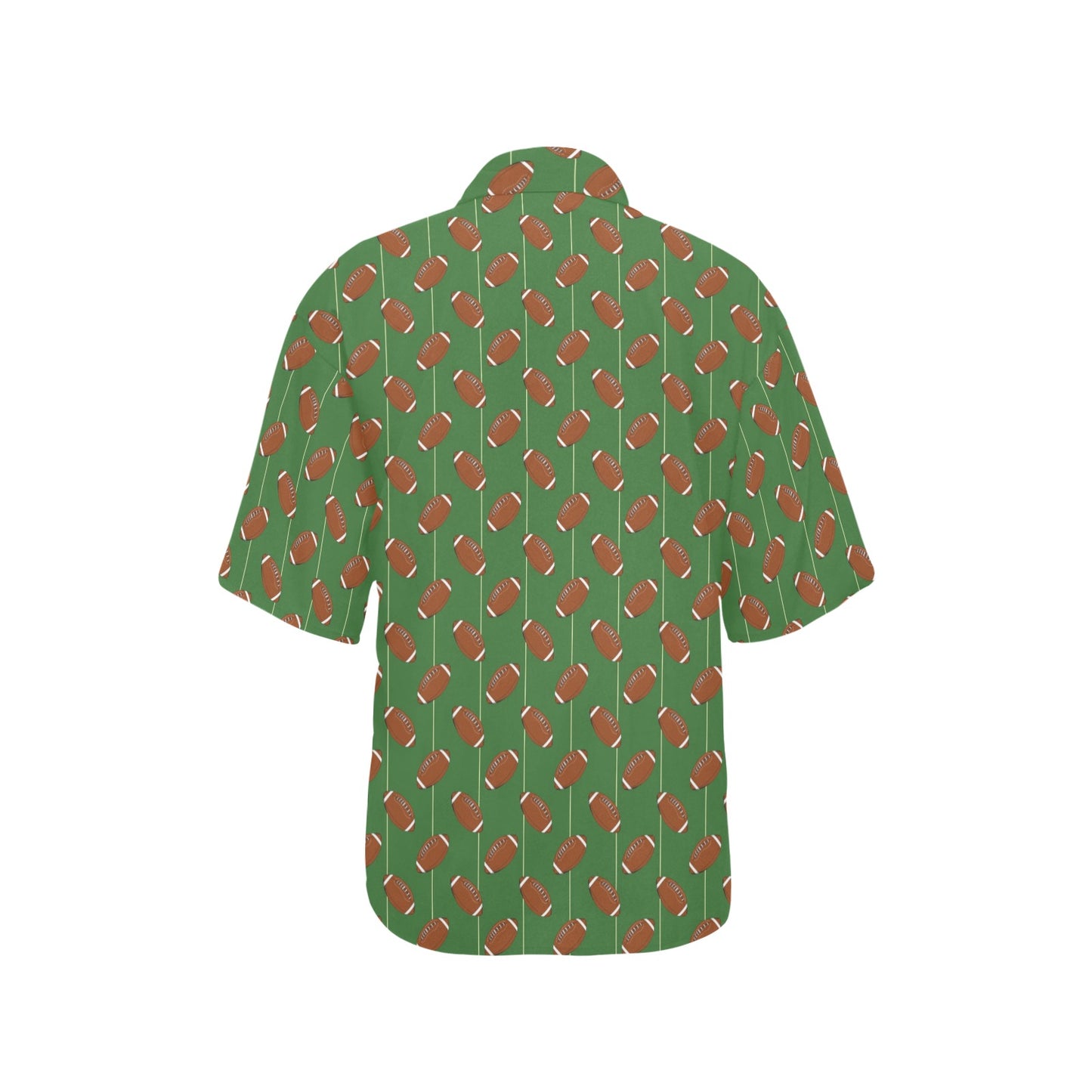 American Football on Field Themed Women's Hawaiian Shirt