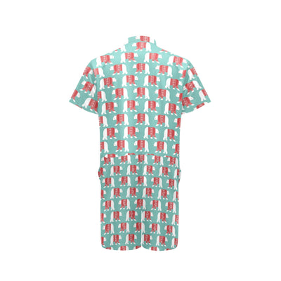 Polar Bear Pattern Print Design A04 Men's Romper