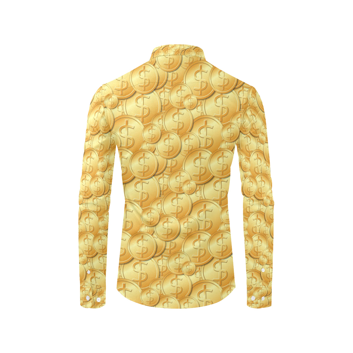 Dollar Pattern Print Design DO03 Men's Long Sleeve Shirt