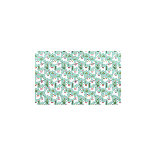 Llama with Cactus Themed Print Kitchen Mat