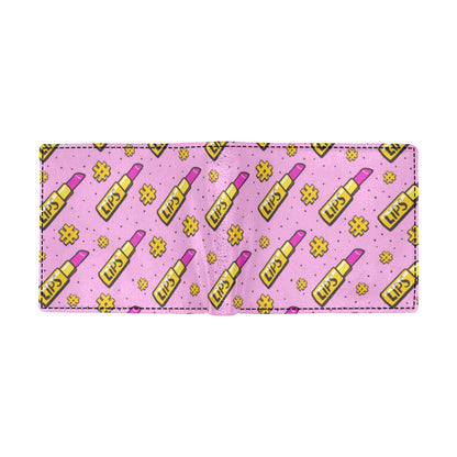 Lipstick Pattern Print Design LT03 Men's ID Card Wallet