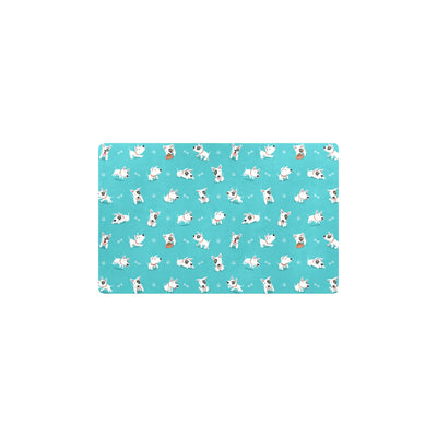 Bull Terriers Pattern Print Design 07 Kitchen Mat