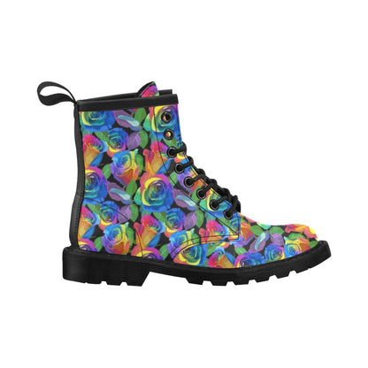 Rose Pattern Print Design RO02 Women's Boots