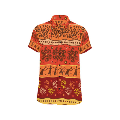 African Pattern Print Design 04 Men's Short Sleeve Button Up Shirt