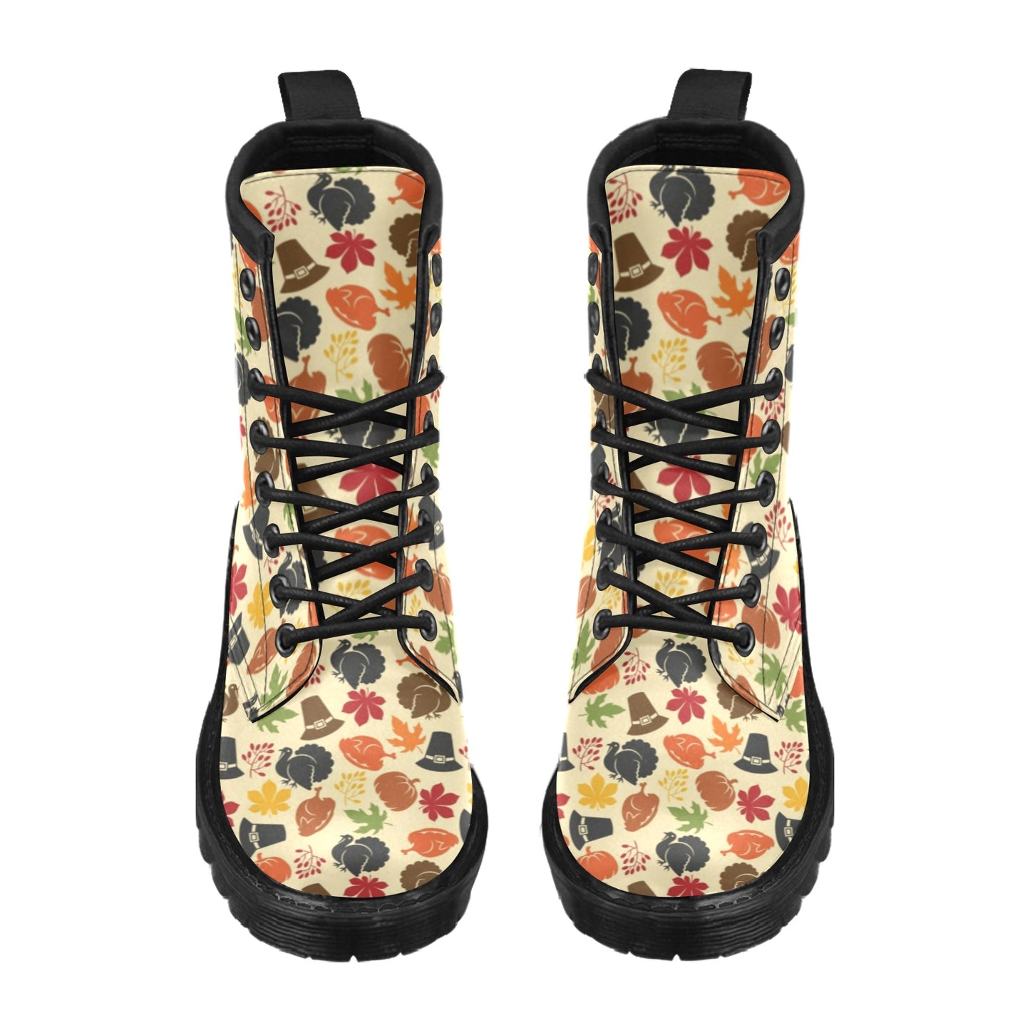 Thanksgiving Print Design LKS303 Women's Boots