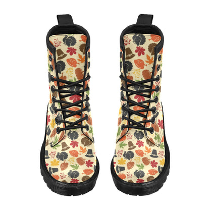 Thanksgiving Print Design LKS303 Women's Boots