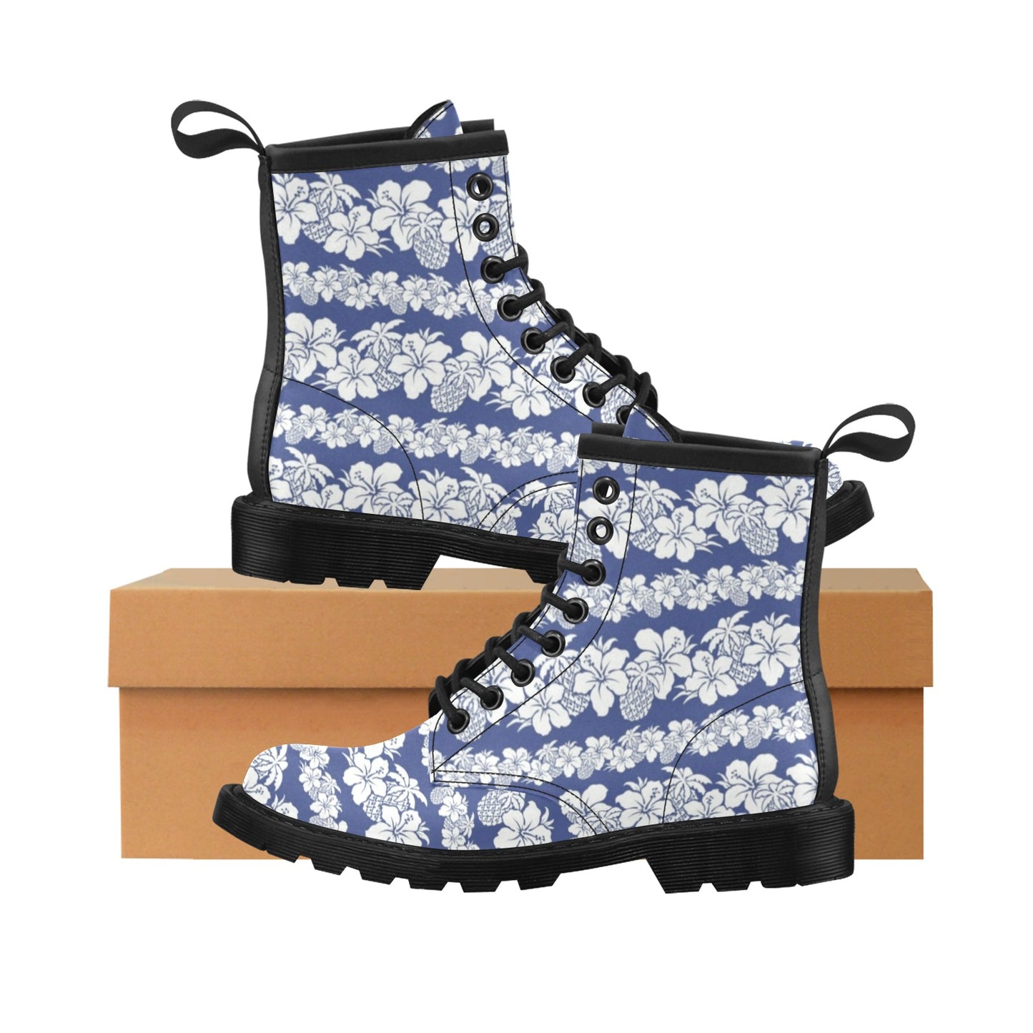 Hawaiian Themed Pattern Print Design H07 Women's Boots