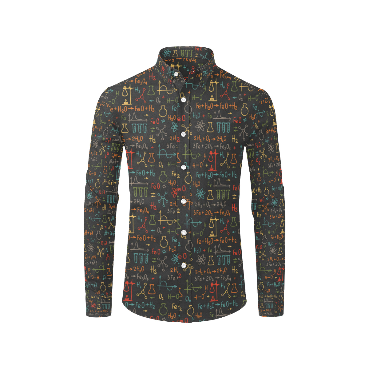 Chemical Pattern Print Design 03 Men's Long Sleeve Shirt