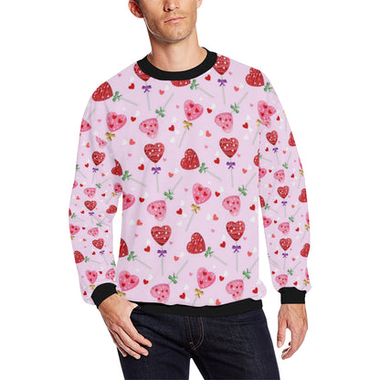 Lollipop Pattern Print Design LL07 Men Long Sleeve Sweatshirt