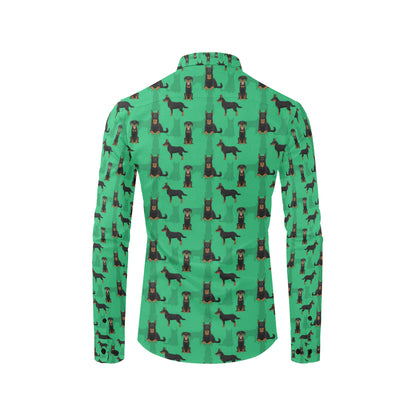 Beauceron Pattern Print Design 01 Men's Long Sleeve Shirt