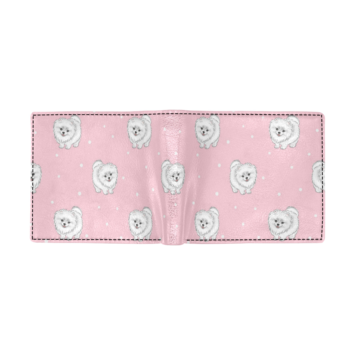 Pomeranians Pattern Print Design A02 Men's ID Card Wallet