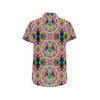 Peace Sign Pattern Print Design A03 Men's Short Sleeve Button Up Shirt