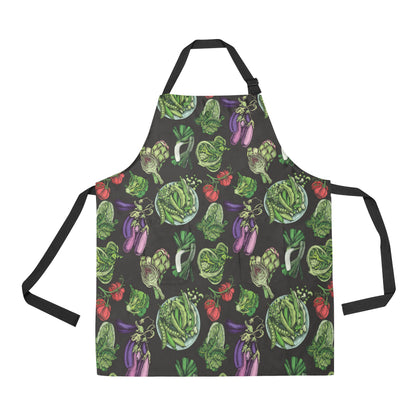 Lettuce Pattern Print Design 01 Apron with Pocket